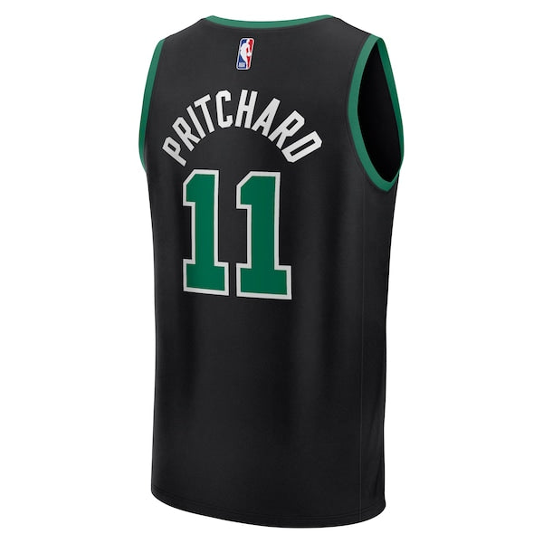 Payton Pritchard Boston Celtics Fast Break Replica Player Jersey - Statement Edition - Black - Image 3