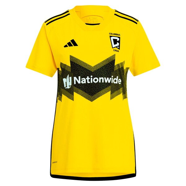 Darlington Nagbe Columbus Crew adidas Women's 2024 The Home Kit Replica Player Jersey - Yellow - Image 2
