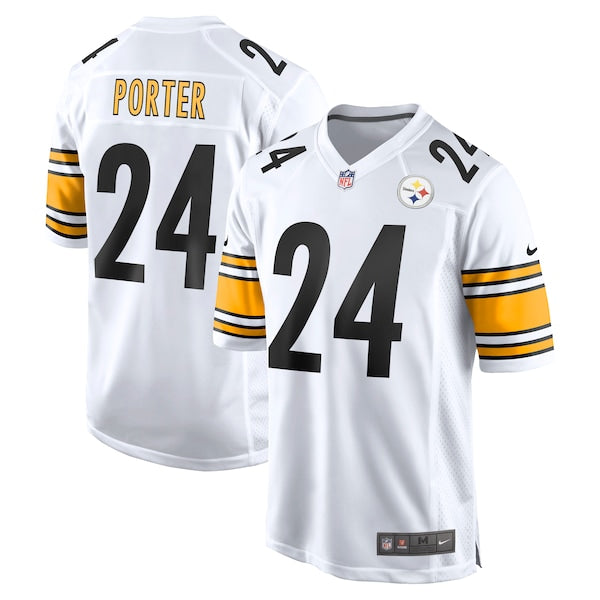 Joey Porter Jr. Pittsburgh Steelers Nike Away Game Jersey - White/Black - Image 2