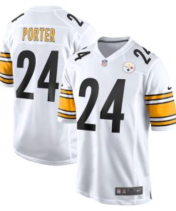 Alternative view of Joey Porter Jr. Pittsburgh Steelers Nike Away Game Jersey - White/Black