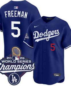 Freddie Freeman Los Angeles Dodgers Nike 2025 World Series Champions Limited Jersey - Royal