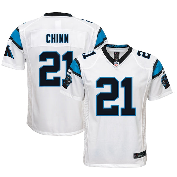 Jeremy Chinn Carolina Panthers Nike Youth Game Jersey - White/Black/Blue - Image 2