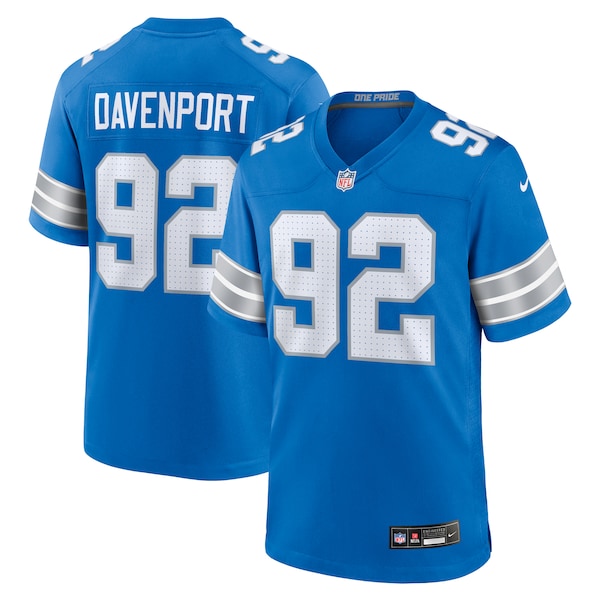 Marcus Davenport Detroit Lions Nike Team Game Jersey - Blue