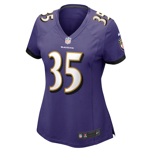 Gus Edwards Baltimore Ravens Nike Women's Game Jersey - Purple - Image 2