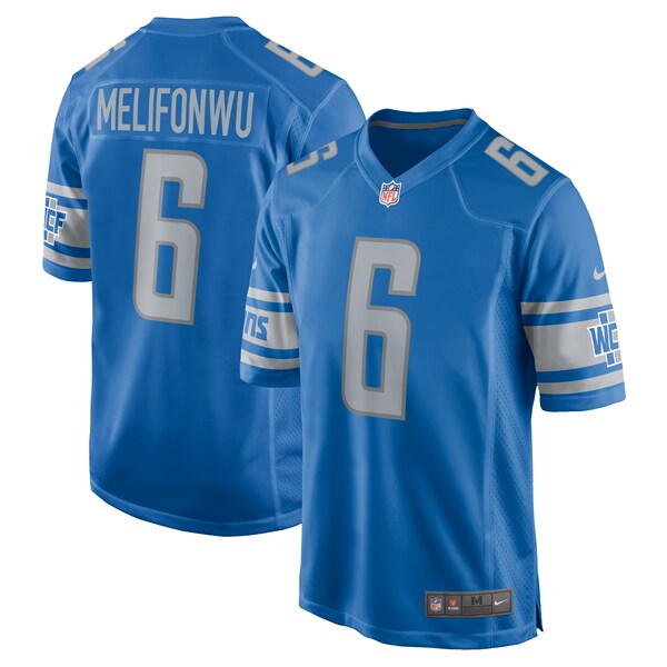 Ifeatu Melifonwu Detroit Lions Nike Team Game Jersey - Blue