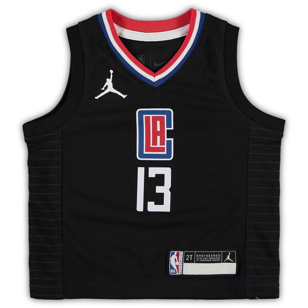 Paul George LA Clippers Jordan Brand Toddler 2020/21 Jersey - Black - Statement Edition - Image 2