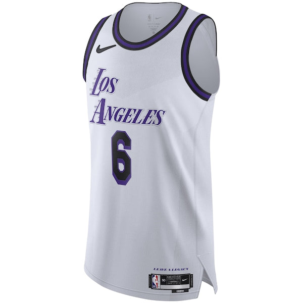 LeBron James Los Angeles Lakers Nike 2022/23 Authentic Jersey - City Edition - White - Image 2