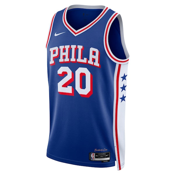 Jared McCain Philadelphia 76ers Nike Swingman Jersey - Icon Edition - Royal - Image 2