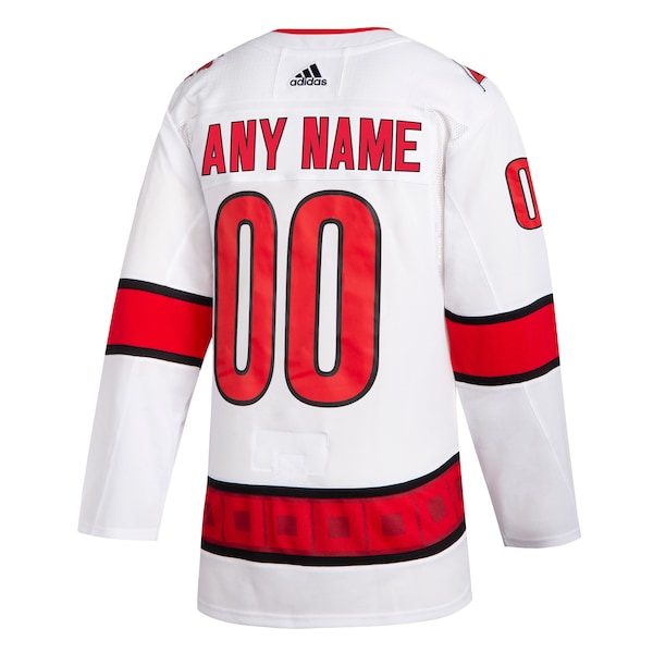 Carolina Hurricanes adidas 2020/21 Away Custom Authentic Jersey - White - Image 3