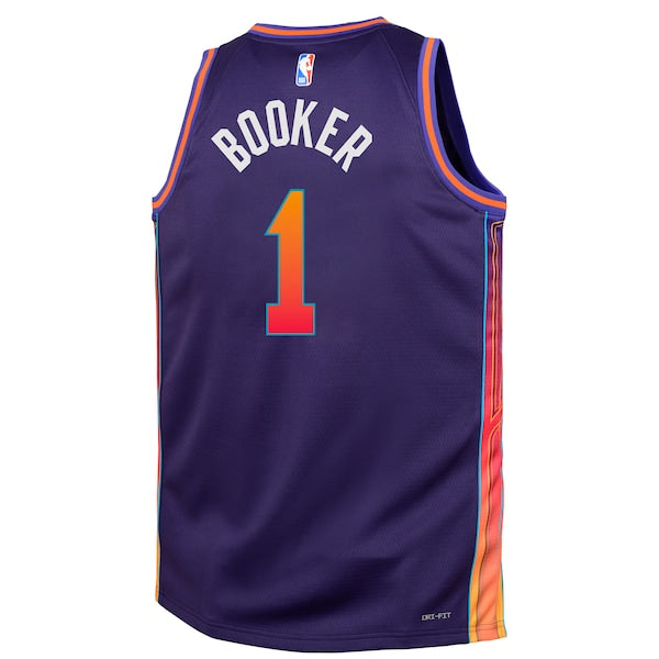 Devin Booker Phoenix Suns Nike Youth Swingman Replica Jersey - City Edition - Purple - Image 3
