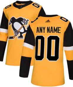 Pittsburgh Penguins adidas Alternate Authentic Custom Jersey - Gold