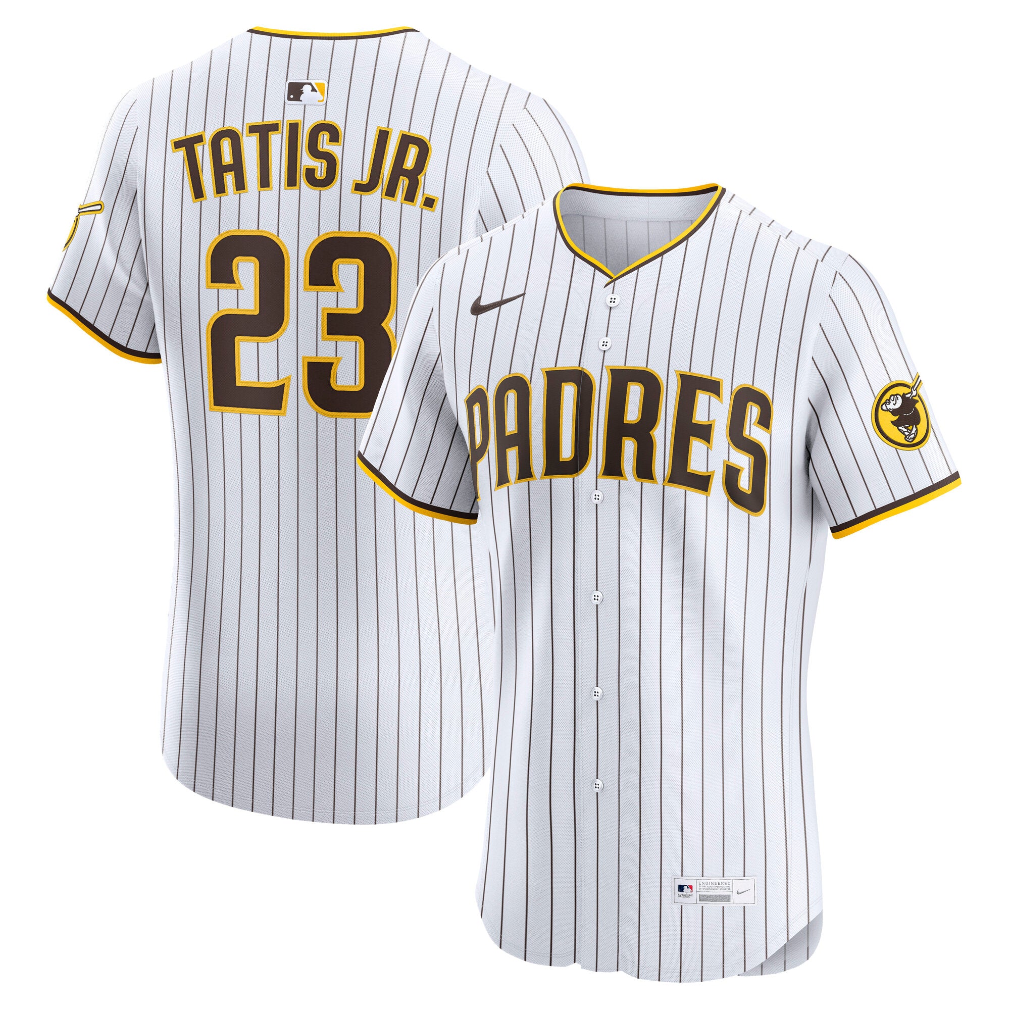 Fernando Tatis Jr. San Diego Padres Nike Alternate Elite Jersey - Sand/White - Image 6