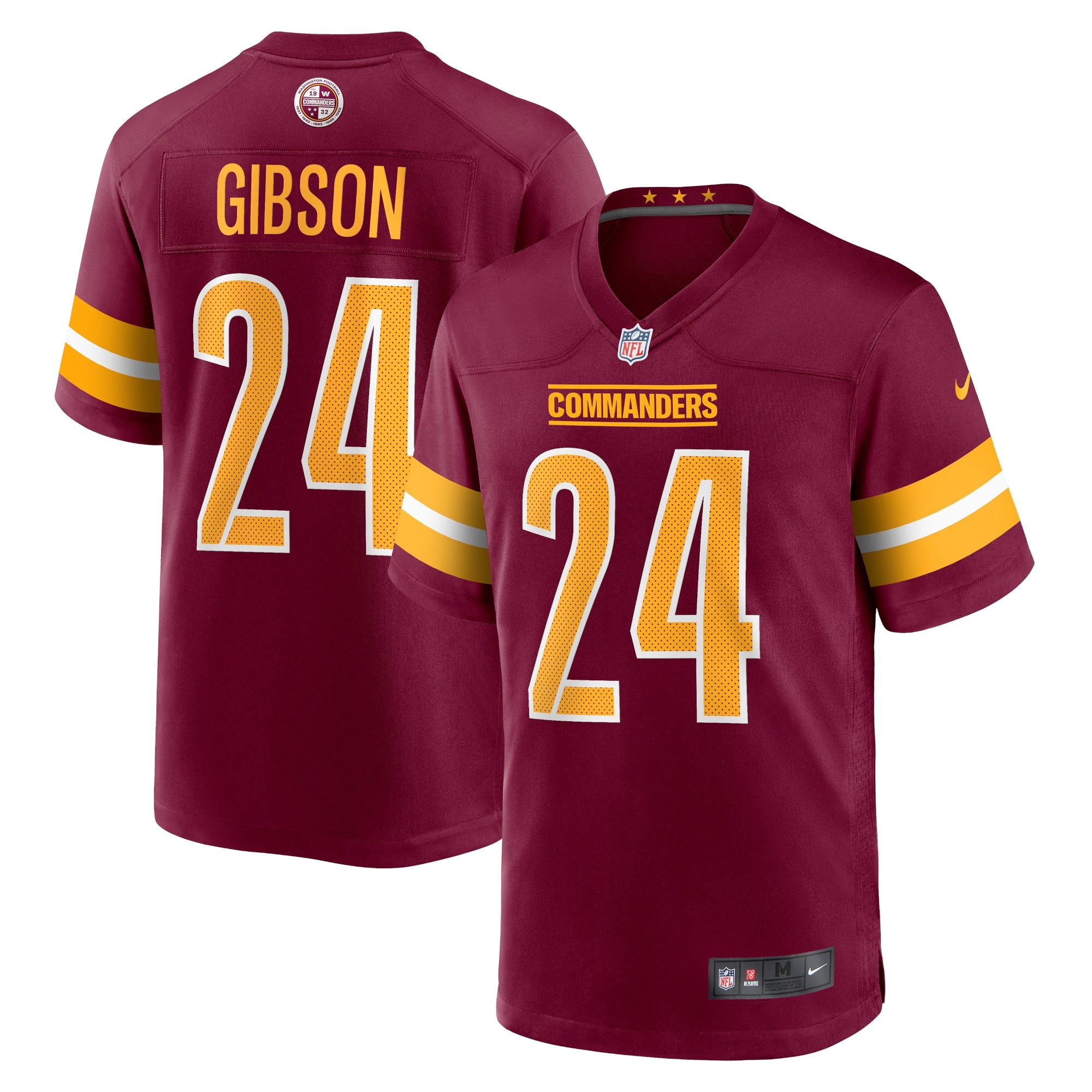 Antonio Gibson Washington Commanders Nike Youth Game Jersey - White/Black/Burgundy - Image 7