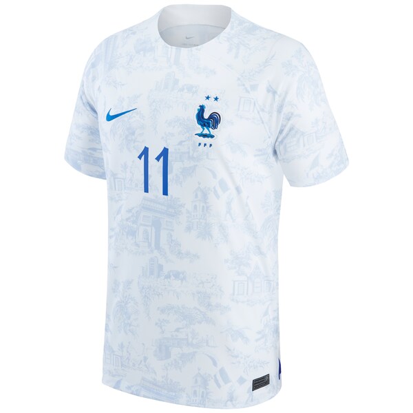 Ousmane Dembele France National Team Nike 2022/23 Replica Away Jersey - White - Image 2