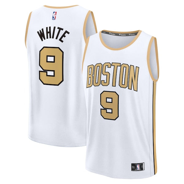 Derrick White Boston Celtics Youth 2025/26 City Edition Fast Break Jersey - White