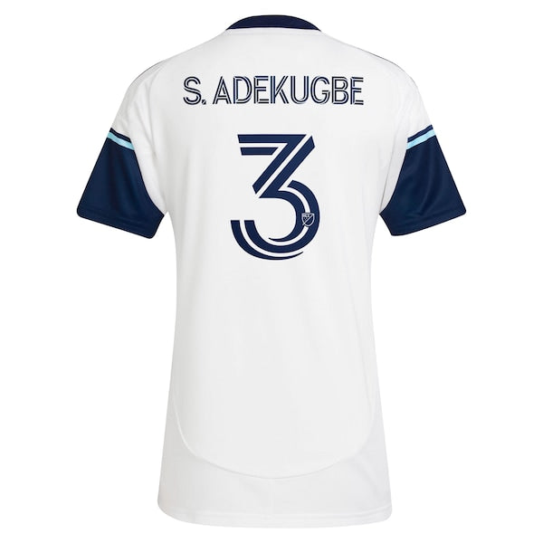 Samuel Adekugbe Vancouver Whitecaps FC adidas Women's 2025 The Peak Replica Player Jersey - White - Image 3