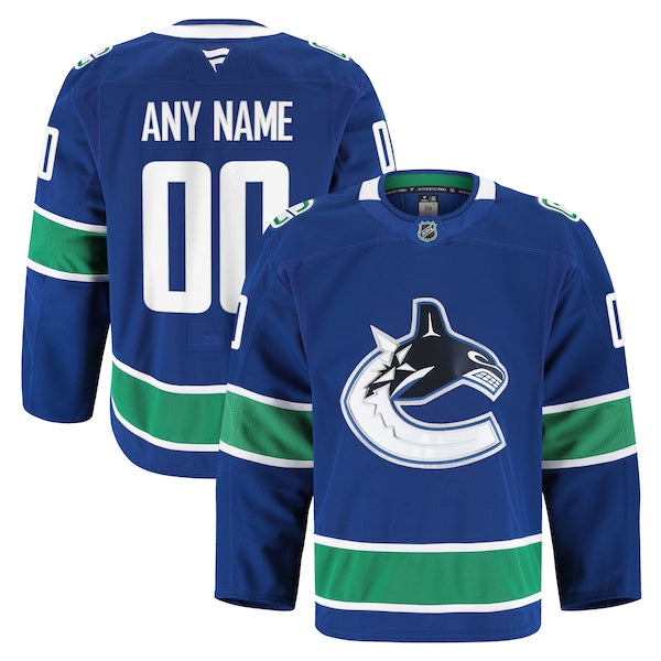 Vancouver Canucks Home Authentic Pro Custom Jersey - Blue