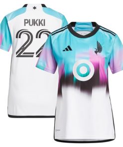 Teemu Pukki Minnesota United FC adidas Women's 2024 The Northern Lights Kit Replica Player Jersey - White