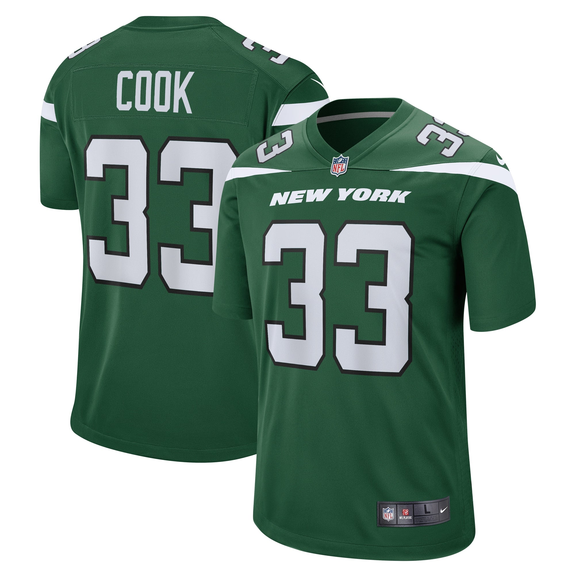 Dalvin Cook New York Jets Nike Legacy Player Jersey - White/Green - Image 6