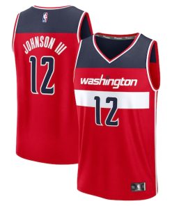 Tre Johnson III Washington Wizards  2025 NBA Draft First Round Pick Fast Break Replica Jersey - Icon Edition - Red