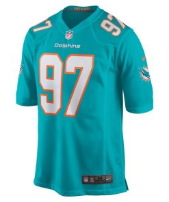 Alternative view of Rashard Lawrence Miami Dolphins Nike Team Game Jersey -  Aqua