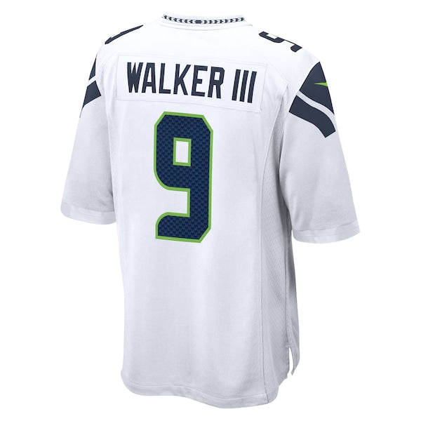 Kenneth Walker III Seattle Seahawks Nike 50th Season Game Jersey - White/College Navy/Royal - Image 4