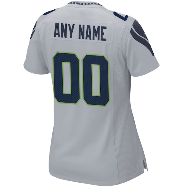 Seattle Seahawks Nike Women's Alternate Custom Game Jersey - Gray - Image 4