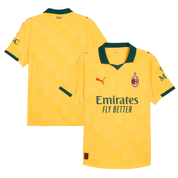 AC Milan Puma 2025/26 Third Authentic Jersey - Yellow - Image 7