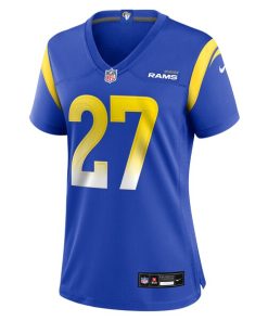 Alternative view of Jarquez Hunter Los Angeles Rams Nike Women's Team Game Jersey -  Royal