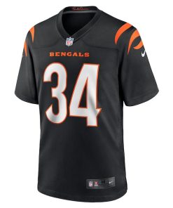 Alternative view of Khalil Herbert Cincinnati Bengals Nike  Game Jersey -  Black