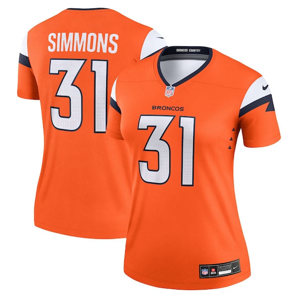 Justin Simmons Denver Broncos Nike Women's Legend Jersey - Orange - Image 2
