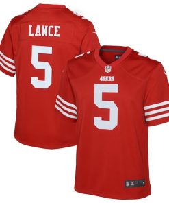 Trey Lance San Francisco 49ers Nike Youth Game Jersey - Scarlet/White
