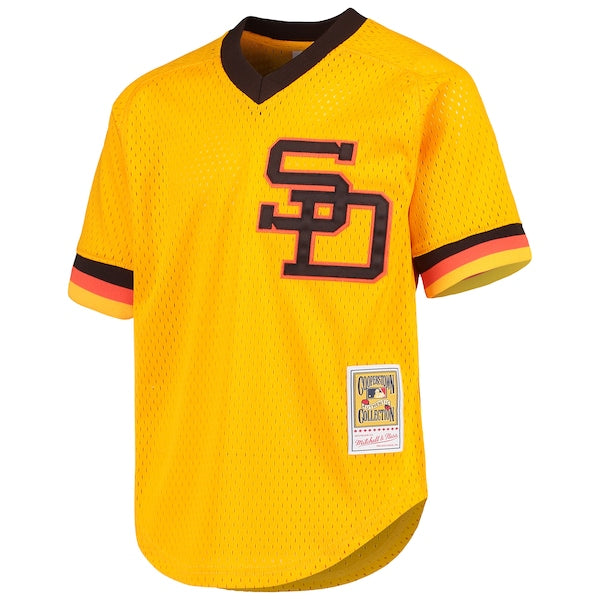 Dave Winfield San Diego Padres Youth Cooperstown Collection Mesh Batting Practice Jersey - Gold - Image 2