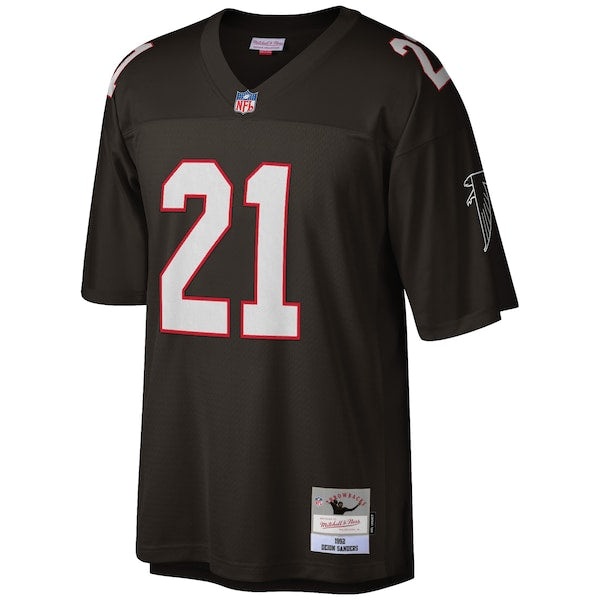 Deion Sanders Atlanta Falcons Big & Tall 1992 Retired Player Replica Jersey - Black - Image 2