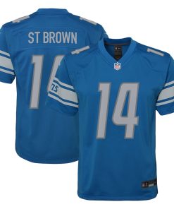 Amon-Ra St. Brown Detroit Lions Nike Youth Game Jersey - Blue
