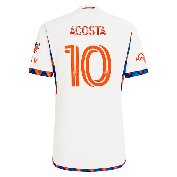 Luciano Acosta FC Cincinnati adidas 2024 The Canvas Kit Authentic Player Jersey - White - Image 4