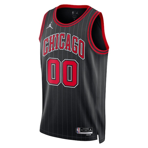 Chicago Bulls Jordan Brand Unisex 2022/23 Swingman Custom Jersey - Statement Edition - Black - Image 2