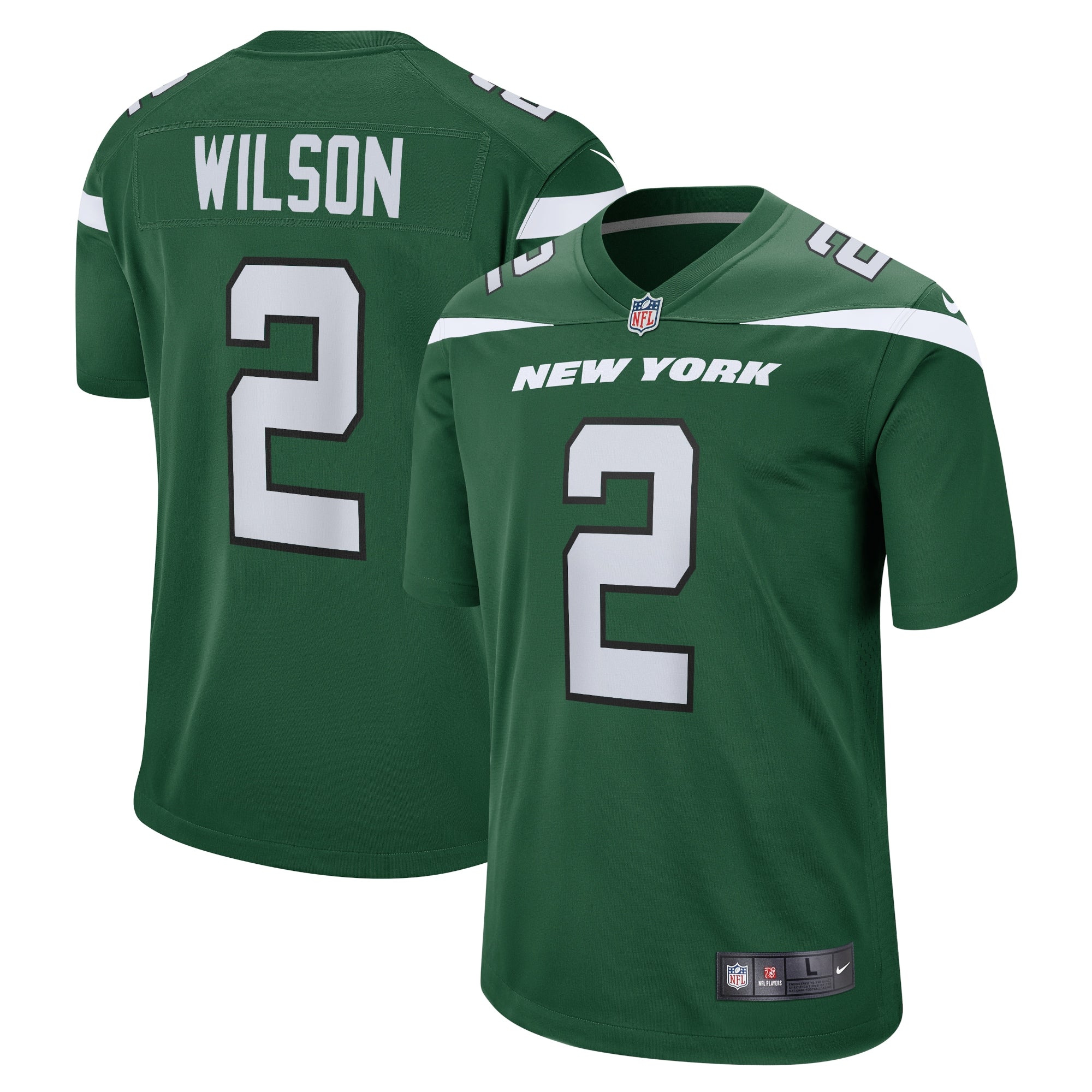 Zach Wilson New York Jets Nike Alternate Game Jersey - Black/Green/White - Image 5