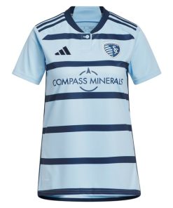 Alternative view of Graham Zusi Sporting Kansas City adidas Women's 2024 Hoops 4.0 Replica Player Jersey - Light Blue