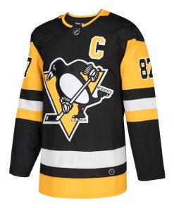 Alternative view of Sidney Crosby Pittsburgh Penguins adidas Authentic Player Jersey - Black