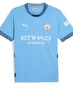 Alternative view of Jack Grealish Manchester City Puma 2024/25 Home Replica Player Jersey - Light Blue