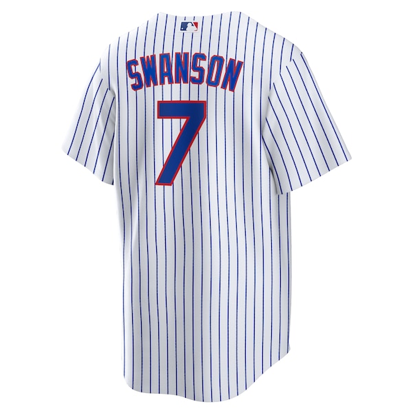 Dansby Swanson Chicago Cubs Nike Replica Player Jersey - White - Image 3