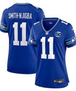Alternative view of Jaxon Smith-Njigba Seattle Seahawks Nike Women's Alternate 2 50th Season Game Jersey - Royal/College Navy
