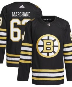 Brad Marchand Boston Bruins adidas  Primegreen Authentic Player Jersey - Black/White