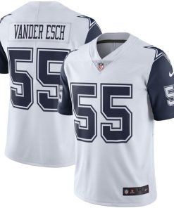 Alternative view of Leighton Vander Esch Nike Dallas Cowboys Color Rush Vapor Limited Jersey - White/Navy