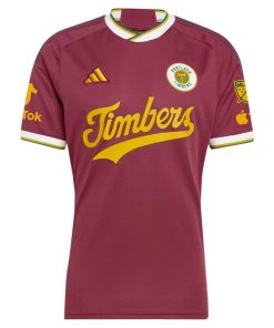 Alternative view of Portland Timbers adidas 2024 Archive Custom Authentic Jersey - Red