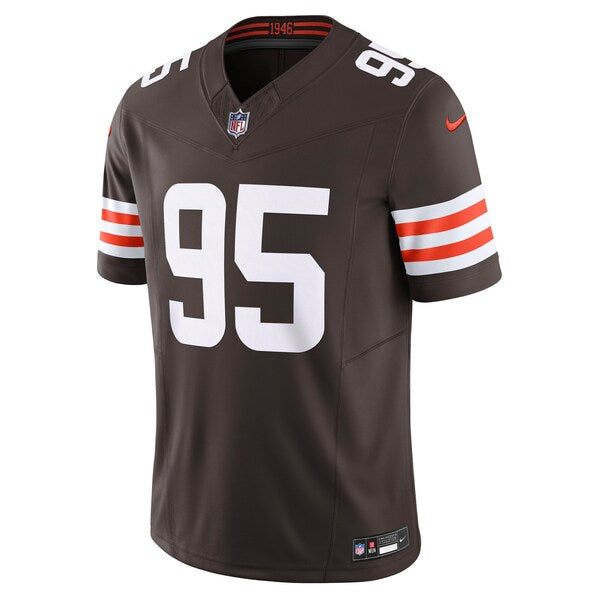 Myles Garrett Cleveland Browns Nike Team Vapor F.U.S.E. Limited Jersey - Brown/White - Image 3