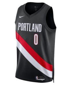 Alternative view of Damian Lillard Portland Trail Blazers Nike Unisex Swingman Player Jersey - Icon Edition - Black