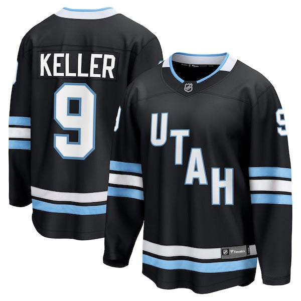 Clayton Keller Utah Hockey Club Breakaway Player Jersey - Black/White - Image 2
