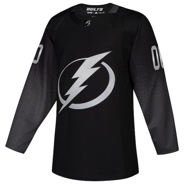 Tampa Bay Lightning adidas Alternate Authentic Custom Jersey - Black - Image 2